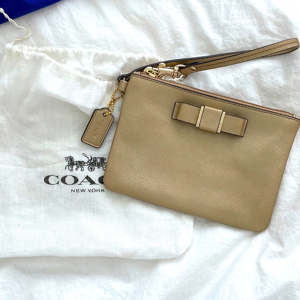 Coach Gold Wristlet